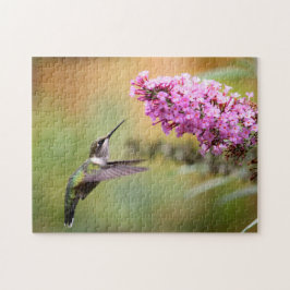 Quebra-cabeça Wildlife Hummingbird Foto Floral