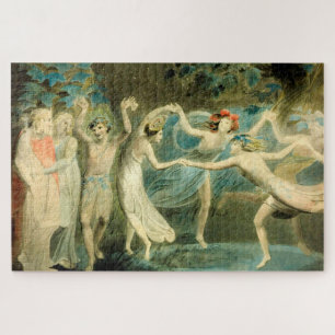 Quebra-cabeça William Blake Oberon, Titania and Puck with Fairie