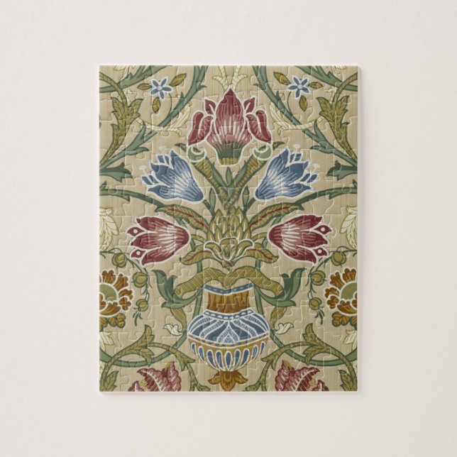 Quebra-cabeça William Morris Brocade Floral Wallpaper Padrão (Vertical)