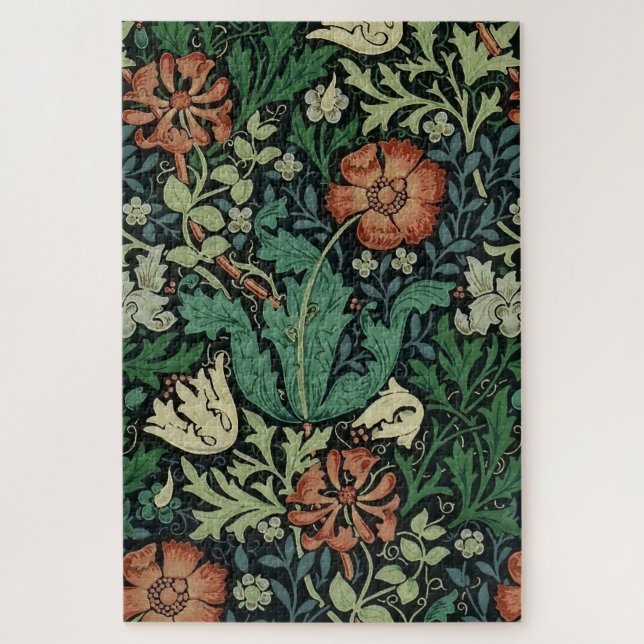 Quebra-cabeça William Morris Compton Floral Art Nouveau Padrão (Vertical)