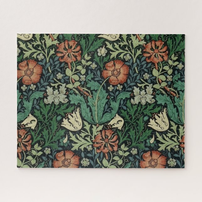 Quebra-cabeça William Morris Compton Floral Art Nouveau Pattern (Horizontal)