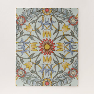 Quebra-cabeça William Morris Floral Circle Flower Illustration