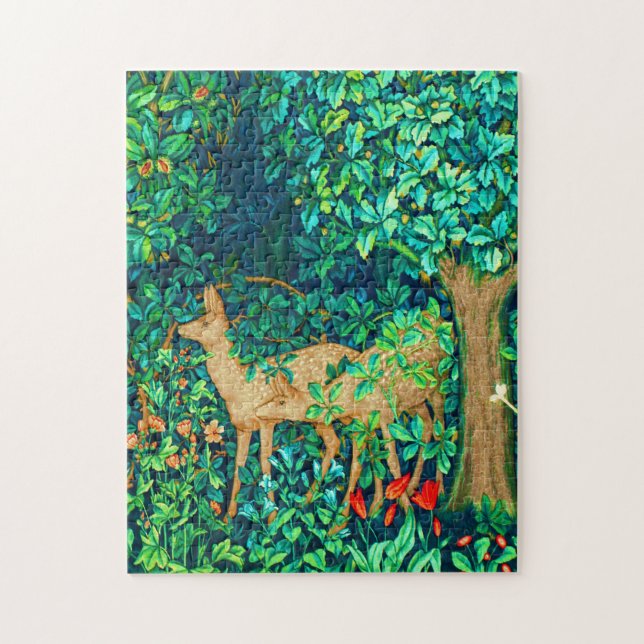 Quebra-cabeça William Morris Forest Deer Impressão (Vertical)