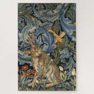 Quebra-cabeça William Morris Forest Rabbit Arte Floral Nouveau