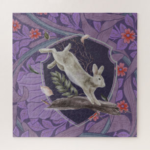 Quebra-cabeça William Morris Forest Rabbit Floral Art Nouveau