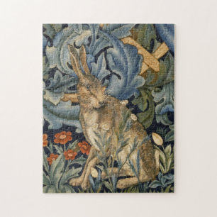 Quebra-cabeça William Morris Hare Em Uma Floresta De Arte Floral