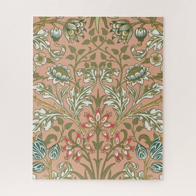 Quebra-cabeça William Morris Hyacinth Flor Rosa Art (Vertical)