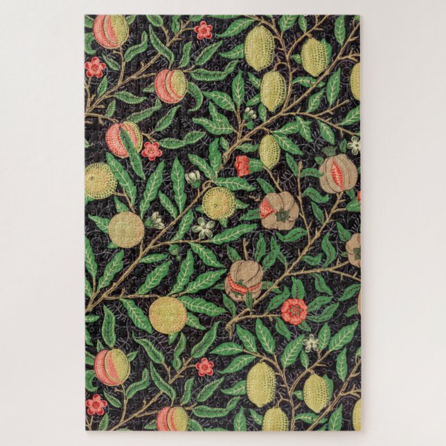 Quebra-cabeça William Morris - Padrão de Frutas (Vertical)