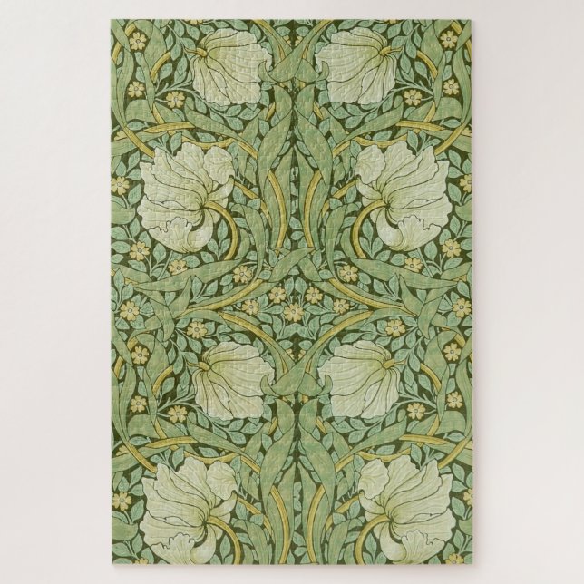 Quebra-cabeça William Morris Pimpernel Floral Blue Wallpaper (Vertical)