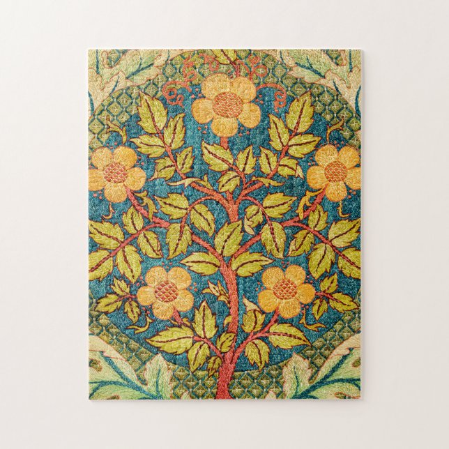 Quebra-cabeça William Morris Rosa Wreath: Artes e Artesanatos Cl (Vertical)