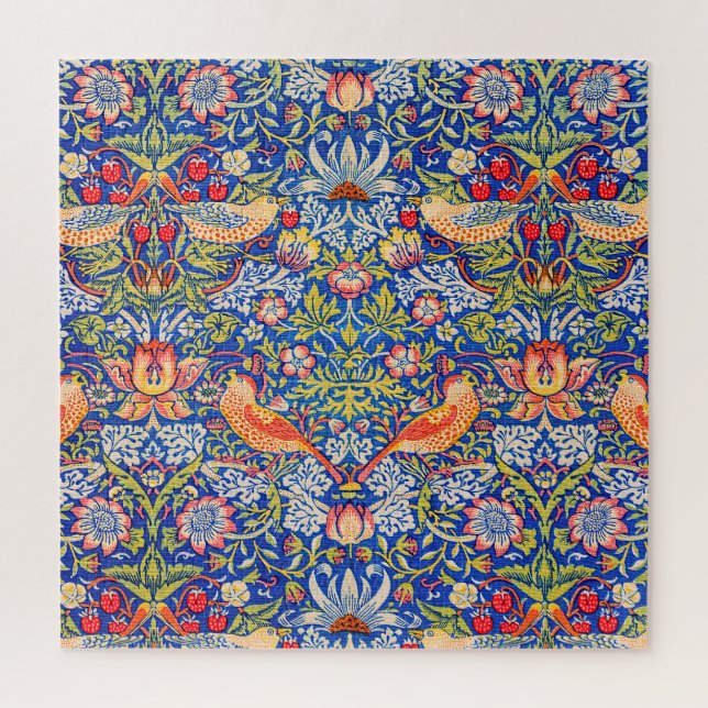 Quebra-cabeça William Morris Strawberry famosa pintura do ladrão (Vertical)