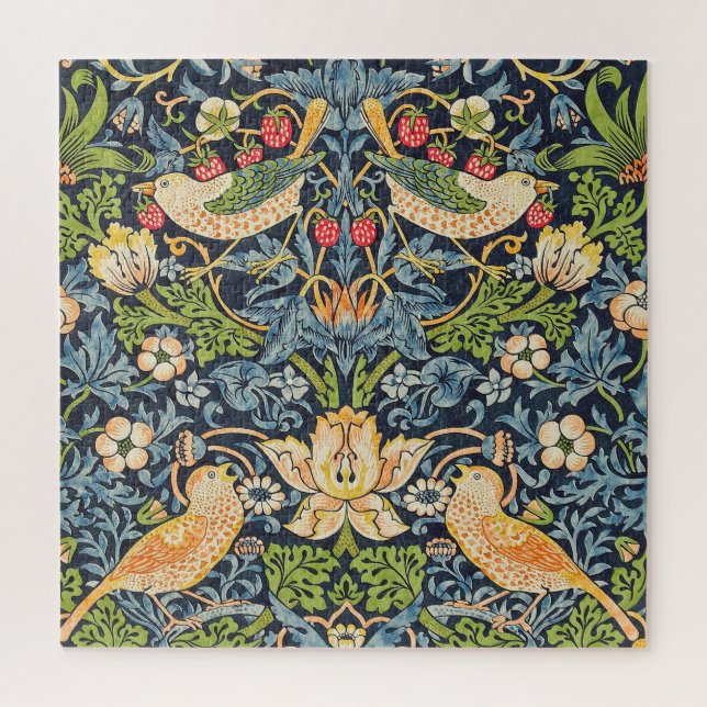 Quebra-cabeça William Morris Strawberry Thief Padrão Floral (Vertical)