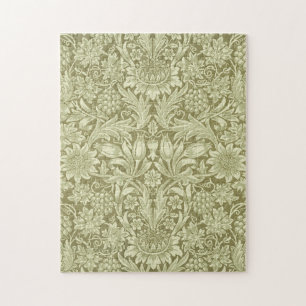 Quebra-cabeça William Morris Sunflower Green Flower