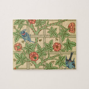 Quebra-cabeça William Morris Trellis Inglês Design Floral