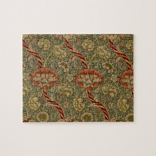 Quebra-cabeça William Morris Wandle English Floral Damask Design (Horizontal)