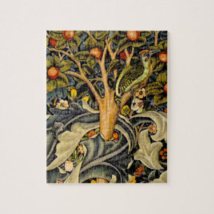 Quebra-cabeça William Morris Woodpecker Tapeçaria Artes e Artesa