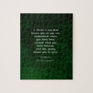 Quebra-cabeça William Shakespeare Amizade Citação Inspiraciona