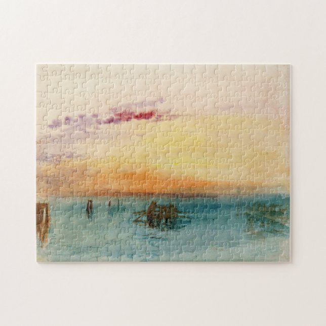 Quebra-cabeça William Turner - A laguna perto de Veneza no Sunse (Horizontal)