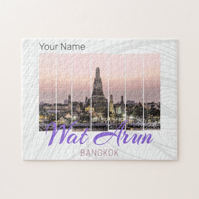 Quebra-cabeça Win Arun Temple Bangkok Tailândia Sunset Souvenir (Horizontal)