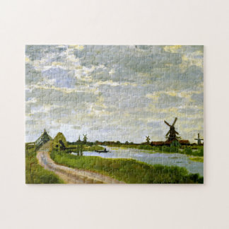Quebra-cabeça Windmills Perto De Zaandam Monet Belas Artes