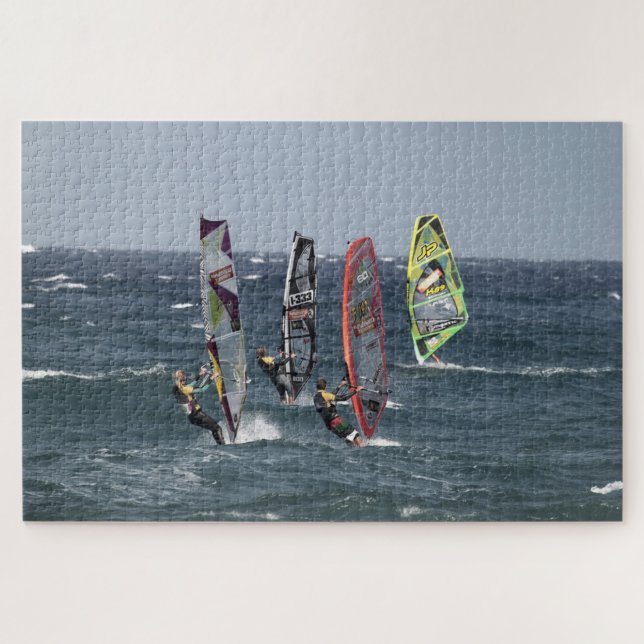 Quebra-cabeça Windsurfing Ondas do Oceano Esportes Surf (Horizontal)