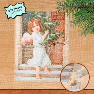 Quebra-cabeça Winsome Angel com árvore de Natal