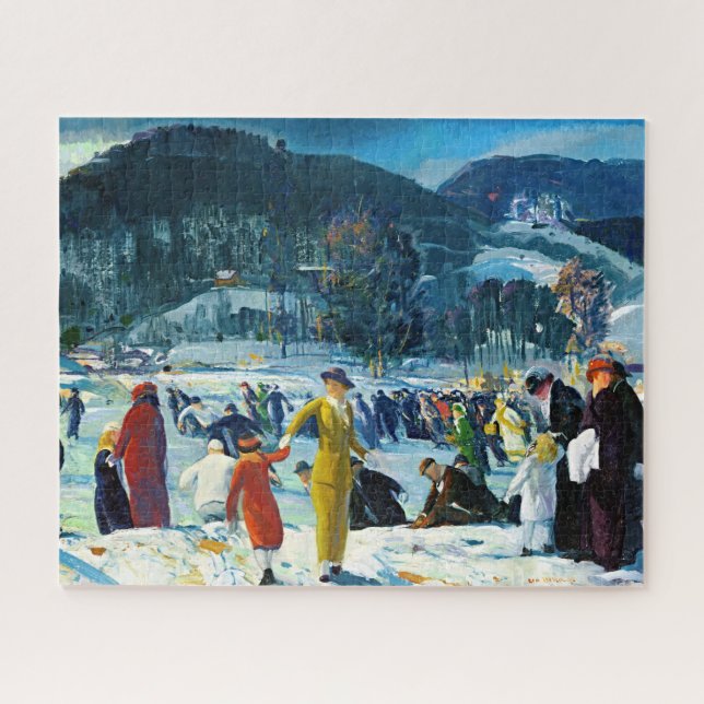 Quebra-cabeça Winter Joy – Cena de Bellows Fine Ar (Horizontal)