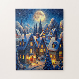 Quebra-cabeça Winter Night Art Puzzle