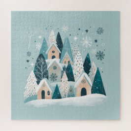Quebra-cabeça Winter Snowy Village