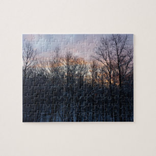 Quebra-cabeça Winter Sunrise I Pastel Nature Landscape