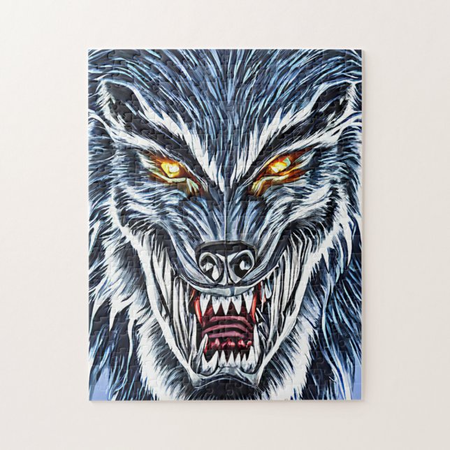 Quebra-cabeça Winter Werewolf Fantasy Dark horror art (Vertical)