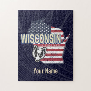 Quebra-cabeça Wisconsin Estados Unidos - Estado Unidos - Mapa Vi
