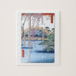 Quebra-cabeça Wisteria em Kameido Shrine Hiroshige Fine Art