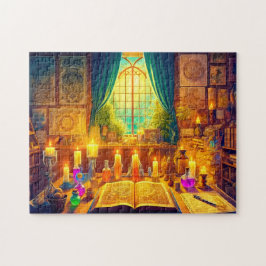 Quebra-cabeça Wizard's Study Enchanted Alchemy Magic Potions