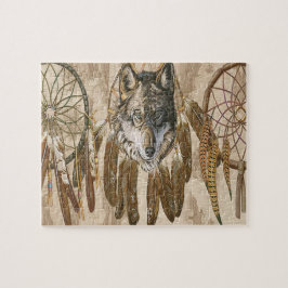 Quebra-cabeça Wolf Cinza Americana Nativa