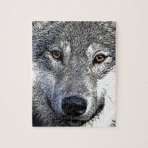 Quebra-cabeça Wolf Eyes Trabalho de arte