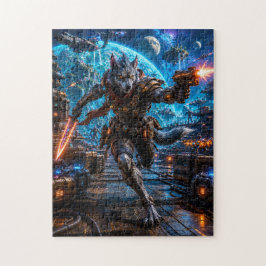 Quebra-cabeça Wolf-Like Alien Pirate — Running Assault