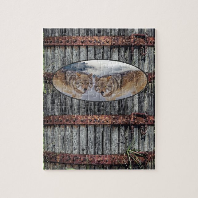 Quebra-cabeça Wood Wolves (Vertical)