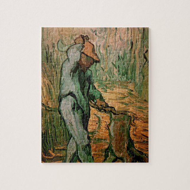 Quebra-cabeça Woodcutter (após Millet), por Vincent van Gogh (Vertical)
