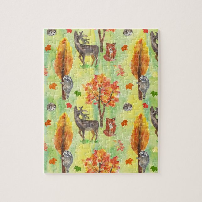 Quebra-cabeça Woodland — Animais Aquícolas (Vertical)