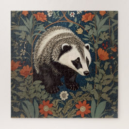 Quebra-cabeça Woodland Badger William Morris Inspirou