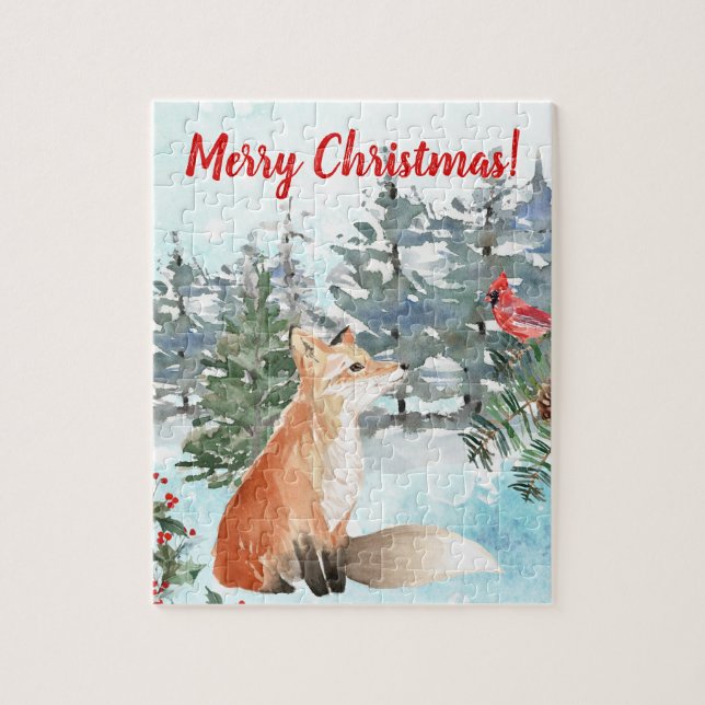 Quebra-cabeça Woodland Fox Christmas (Vertical)