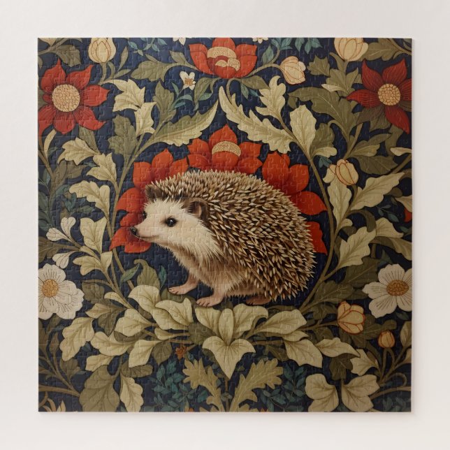 Quebra-cabeça Woodland Hedgehog William Morris Inspirou (Vertical)