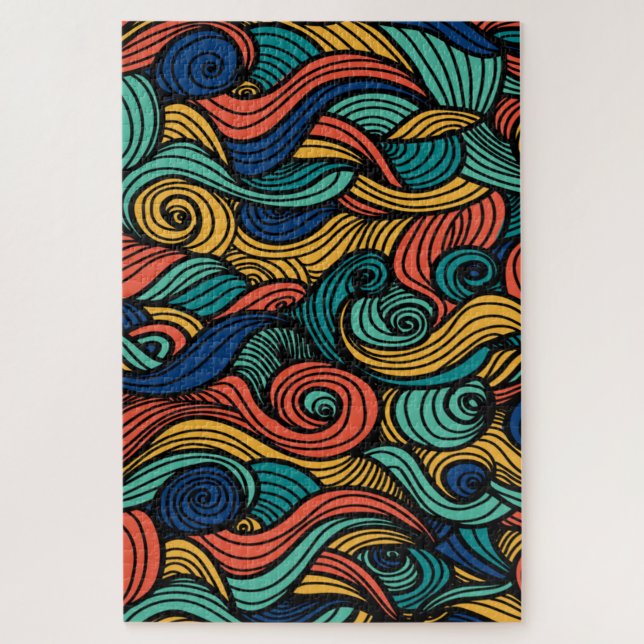 Quebra-cabeça Wool Topped paisley (Vertical)