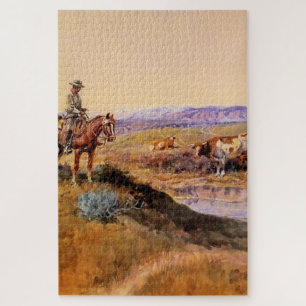 Quebra-cabeça “Worked Over” Western Art by Charles M Russell