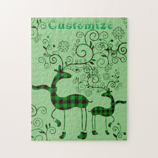 Quebra-cabeça Xadrez Buffalo de Natal Deer Thunder_Cove (Vertical)