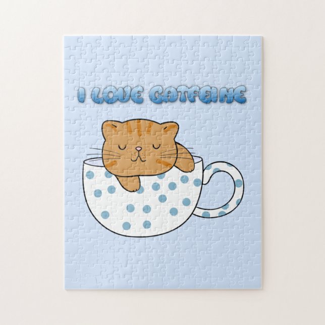 Quebra-cabeça Xícara de Gato-Feine Estilo Kawaii (Vertical)