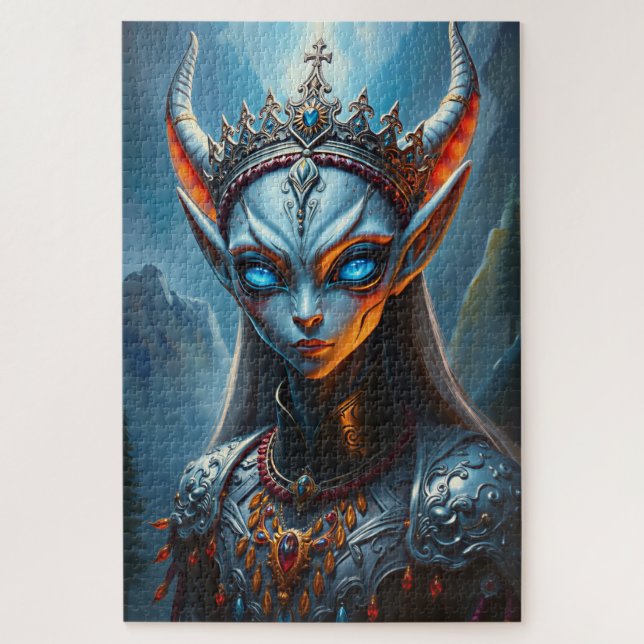 Quebra-cabeça Xylanthia a Oráculo Hornudo - Elfa de Fantasia Som (Vertical)