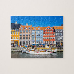 Quebra-cabeça Yachts Ao Longo Da Coloração Nyhavn Waterfront C