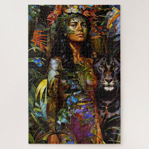 Quebra-cabeça "Yaraquim" Jaguar Blossom - Mulheres Na Amazônia